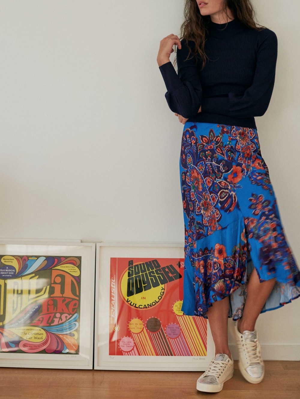 MAEVE by Anthropologie Janelle Bias Midi Skirt size XL floral boho ruffle hem